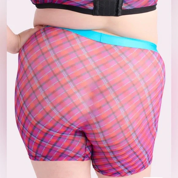 Vibrant Plaid Women's Boxer Briefs - Picture 6 of 7